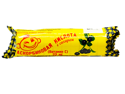 АСКОРБИНОВАЯ К-ТА БАД ТАБ. КРУТКА С САХ. ЧЕРНИКА №10 АОМ в Екатеринбурге