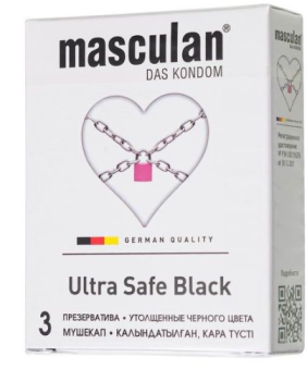 ПРЕЗЕРВАТИВЫ МАСКУЛАН УЛЬТРА SAFE BLACK №3 в Петрозаводске