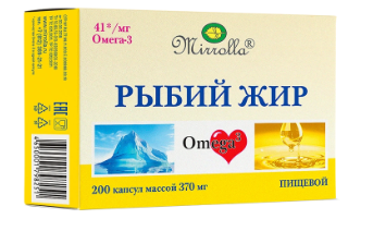 РЫБИЙ ЖИР МИРРОЛЛА КАПС. 370МГ №100 БАД в Екатеринбурге