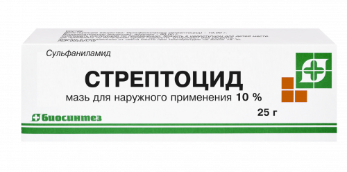 СТРЕПТОЦИДОВАЯ МАЗЬ 10% 25Г БСЗ в Екатеринбурге