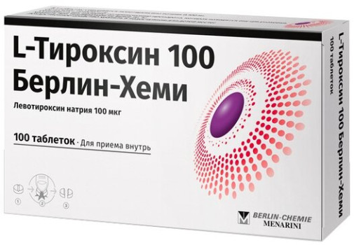 Л-ТИРОКСИН 100 БЕРЛИН-ХЕМИ ТАБ. 100МКГ №100 в Сыктывкаре