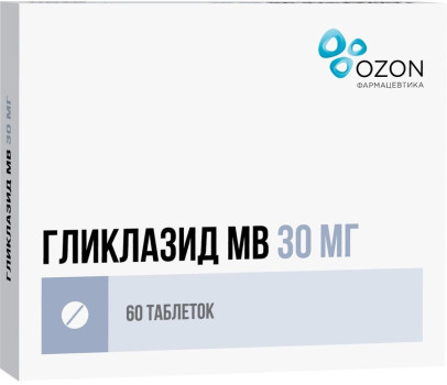 ГЛИКЛАЗИД МВ ТАБ.МОДИФ.ВЫСВОБ. 30МГ №60 ОЗН в Тамбове