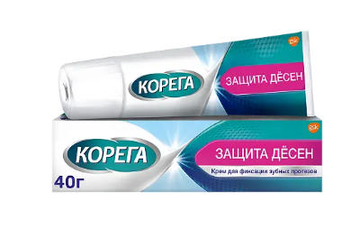 КОРЕГА КРЕМ ДЛЯ ФИКСАЦИИ ЗУБНЫХ ПРОТЕЗОВ 40МЛ ЗАЩИТА ДЕСЕН в Казань