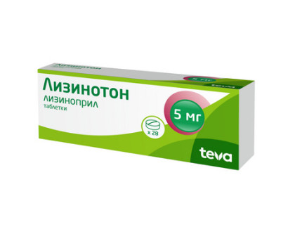 ЛИЗИНОТОН ТАБ. 5МГ №28 в Твери