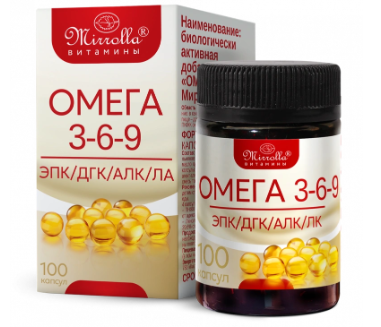 ОМЕГА 3-6-9 МИРРОЛЛА КАПС. 370МГ №100 БАД в Тюмени