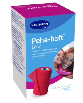 БИНТ ПЕХА-ХАФТ САМОФИКСИР КОГЕЗИВНЫЙ 4МХ8СМ КРАСНЫЙ №1 в Петрозаводске