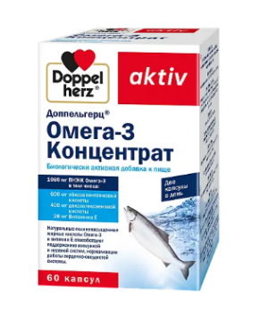 ДОППЕЛЬГЕРЦ АКТИВ ОМЕГА-3 КОНЦЕНТРАТ КАПС. №60 в Перми