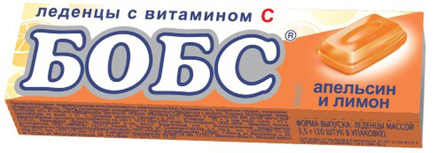 БОБС ЛЕДЕНЦЫ АПЕЛЬСИН/ЛИМОН (35Г) №10 в Смоленске