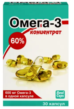 ОМЕГА-3 КОНЦЕНТРАТ 60% КАПС. 1000МГ №30 РЛК БАД в Москве