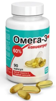 ОМЕГА-3 КОНЦЕНТРАТ 60% КАПС. 1000МГ №90 РЛК БАД в Мурманске
