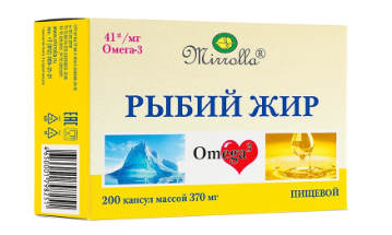 РЫБИЙ ЖИР КАПС. 370МГ МИРРОЛЛА №200 БАД в Тюмени