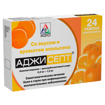 АДЖИСЕПТ ТАБ. ДЛЯ РАССАС АПЕЛЬСИН №24 в Москве