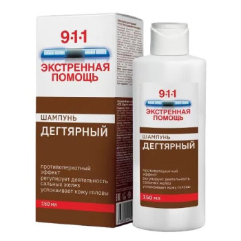911 ЭКСТРЕННАЯ ПОМОЩЬ ШАМПУНЬ ДЕГТЯРНЫЙ 150МЛ в Челябинске
