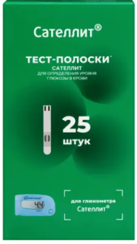 САТЕЛЛИТ ТЕСТ-ПОЛОСКИ ДЛЯ ГЛЮКОМЕТРА №25 в Новосибирске