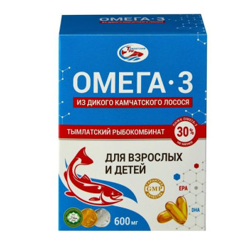 ОМЕГА-3 SALMONIСA ИЗ ДИКОГО КАМЧАТСКОГО ЛОСОСЯ КАПС 600МГ №45 БАД в Перми