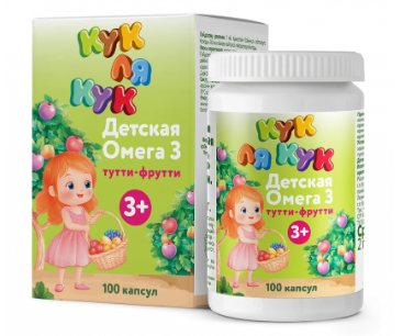 ОМЕГА 3 ДЕТСКАЯ КАПС. ЖЕВАТ. СО ВКУСОМ ТУТТИ-ФРУТТИ №100 БАД в Тюмени