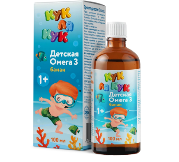 ОМЕГА 3 ДЕТСКАЯ Р-Р СО ВКУСОМ БАНАНА 100МЛ БАД в Тюмени