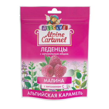 АЛЬПИЙСКАЯ КАРАМЕЛЬ ЛЕДЕНЦЫ ДЕТСКИЕ МЕД-ВИТ С МАЛИНА 75Г БАД в Ярославле