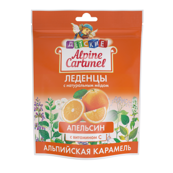 АЛЬПИЙСКАЯ КАРАМЕЛЬ ЛЕДЕНЦЫ ДЕТСКИЕ МЕД-ВИТ С АПЕЛЬСИН 75Г БАД в Ярославле
