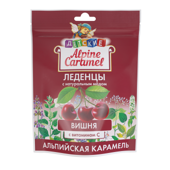 АЛЬПИЙСКАЯ КАРАМЕЛЬ ЛЕДЕНЦЫ ДЕТСКИЕ МЕД-ВИТ С ВИШНЯ 75Г БАД в Ярославле