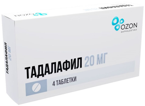 ТАДАЛАФИЛ ТАБ. П.П.О 20МГ №4 ОЗН в Санкт-Петербурге