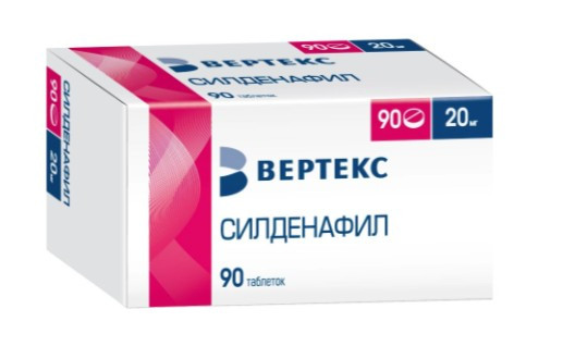 СИЛДЕНАФИЛ ВЕРТЕКС ТАБ. П.П.О. 20МГ №90 в Екатеринбурге