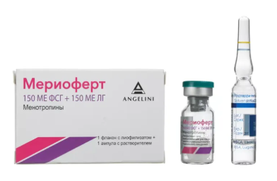 МЕРИОФЕРТ ЛИОФ ДЛЯ ПРИГ Р-РА ДЛЯ ИНФ 150МЕ ФСГ+150МЕ ЛГ №1 С Р-ЛЕМ в Томске