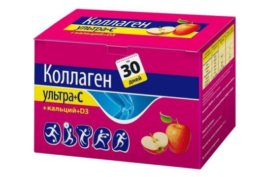 КОЛЛАГЕН УЛЬТРА+С+КАЛЬЦИЙ-Д3 ПОР. 8Г ЯБЛОКО №30 БАД в Санкт-Петербурге