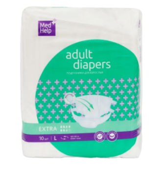 ПОДГУЗНИКИ  ДЛЯ ВЗРОСЛЫХ МЕДХЕЛП Р. L №10 в Красноярске