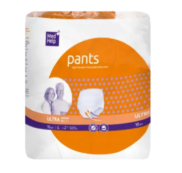 ПОДГУЗНИКИ  ПОДГУЗНИКИ-ТРУСЫ ДЛЯ ВЗРОСЛЫХ МЕДХЕЛП Р. L №10 в Красноярске