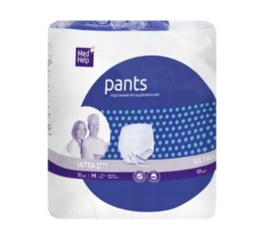 ПОДГУЗНИКИ  ПОДГУЗНИКИ-ТРУСЫ ДЛЯ ВЗРОСЛЫХ МЕДХЕЛП Р. M №10 в Красноярске
