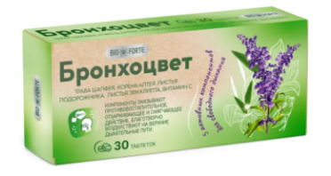БРОНХОЦВЕТ БИОФОРТЕ ШАЛФЕЙ ЭВКАЛИПТ МЕД ТАБ. №30 БАД в Саратове