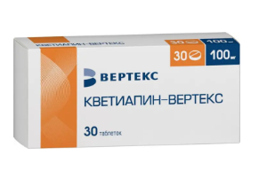 КВЕТИАПИН-ВЕРТЕКС ТАБ. П.П.О. 100МГ №30 ВРТ в Твери