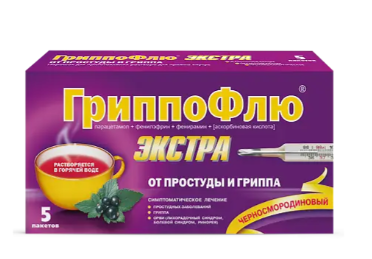 ГРИППОФЛЮ ЭКСТРА ОТ ПРОСТУДЫ И ГРИППА ПОР. ДЛЯ Р-РА ВНУТР 13Г №5 ЧЕРН.СМОРОДИНА в Санкт-Петербурге