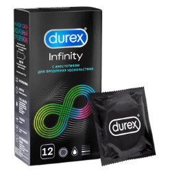 ПРЕЗЕРВАТИВЫ ДЮРЕКС ИНФИНИТИ С АНЕСТЕТИКОМ №12 в Пензе