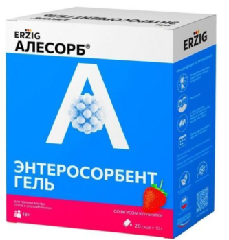 АЛЕСОРБ ЭНТЕРОСОРБЕНТ ГЕЛЬ ДЛЯ ПРИЕМА ВНУТРЬ КЛУБНИКА СТИК 10Г №20 БАД в Санкт-Петербурге