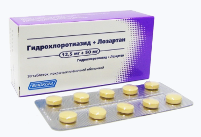 ГИДРОХЛОРОТИАЗИД+ЛОЗАРТАН ТАБ.П.П.О.12,5МГ+50МГ №30 в Ижевске