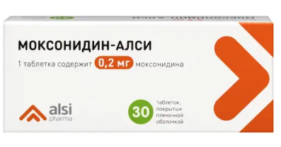 МОКСОНИДИН МОКСОНИДИН-АЛСИ ТАБ. П.П.О. 0.2МГ №30 в Петрозаводске