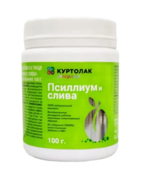 КУРТОЛАК  РЕГУЛЯТОР ПСИЛЛИУМ СЛИВА ПОР. 100Г БАД в Абакане