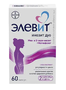 ЭЛЕВИТ ИНОЗИТ ДУО КАПС. 610МГ №60 БАД в Краснодаре