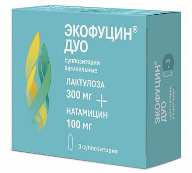 ЭКОФУЦИН ДУО 300МГ+100МГ СУПП. ВАГ. №3 в Санкт-Петербурге