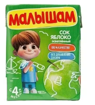 ФРУТОНЯНЯ МАЛЫШАМ СОК ОСВЕТЛЕН Б/САХ ЯБЛОКО 200МЛ 3+МЕС в Салехарде