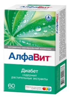 АЛФАВИТ ДИАБЕТ ТАБ. №60 БАД в Томске