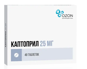 КАПТОПРИЛ ТАБ. 25МГ №40 ОЗН в Ростове-на-Дону