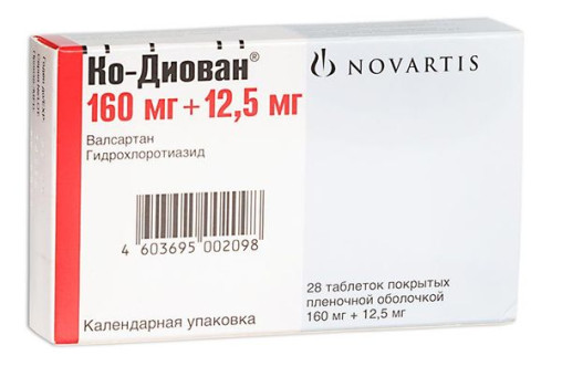 КО-ДИОВАН ТАБ. П.О 160МГ+12,5МГ №28 в Воронеже
