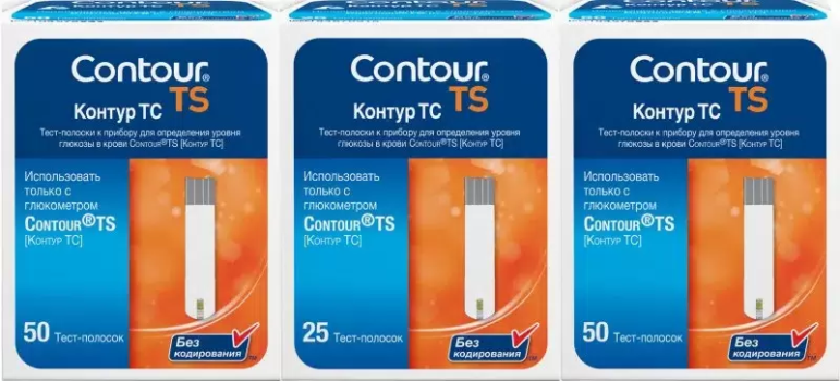 КОНТУР ТС ТЕСТ-ПОЛОСКИ ДЛЯ ГЛЮКОМЕТРА №50Х2+№25 в Саратове