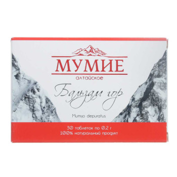 МУМИЕ АЛТАЙСКОЕ ТАБ. БАЛЬЗАМ ГОР №30 БАД в Москве