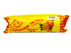 АСКОРБИНОВАЯ К-ТА БАД ТАБ. КРУТКА С САХ. АПЕЛЬСИН №10 АОМ в Ижевске